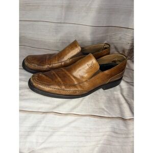 Michael Toschi Slip On Loafers Men Size 11 Brown Leather Low Top Carbonlite Shoe